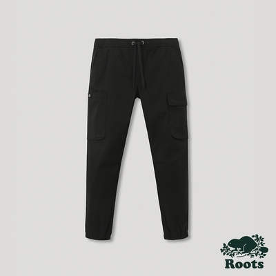 Roots 男裝- 運動派對系列 口袋設計工作長褲-黑色