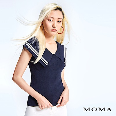 MOMA 水手Ｖ領針織上衣