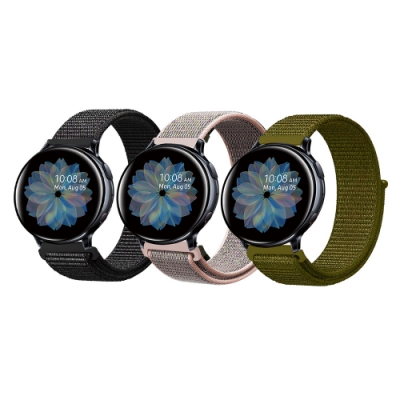 Samsung Galaxy Watch 40/42/44mm通用 尼龍織紋回環錶帶