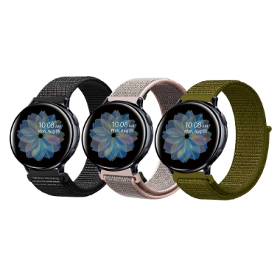 samsung galaxy watch 40/42/44mm通用 尼龍織紋回環錶帶