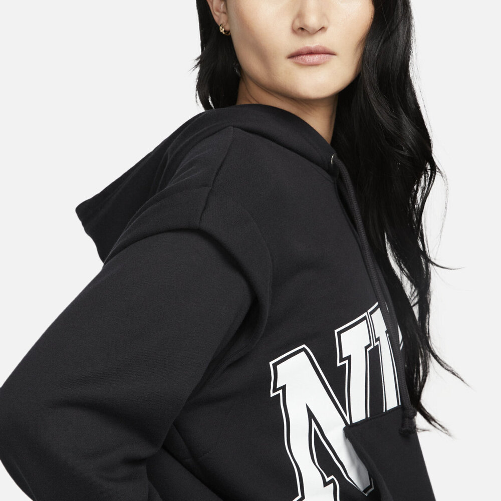 Nike As W Nsw Team Nk Flc Hoodie [DQ6586-010] 女連帽上衣帽T 休閒黑