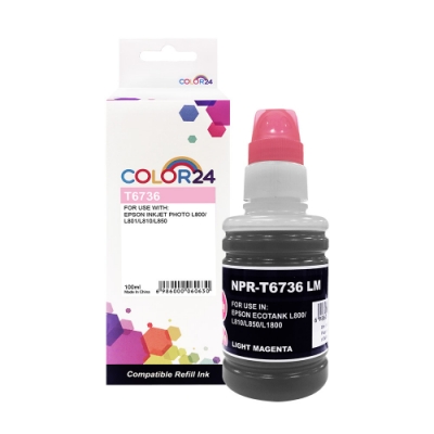 Color24 for Epson T673600/100ml 淡紅色相容連供墨水