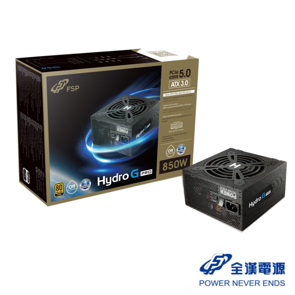 FSP 全漢HYDRO G PRO ATX3.0 850W 金牌全模組化電源供應器(HG2-850