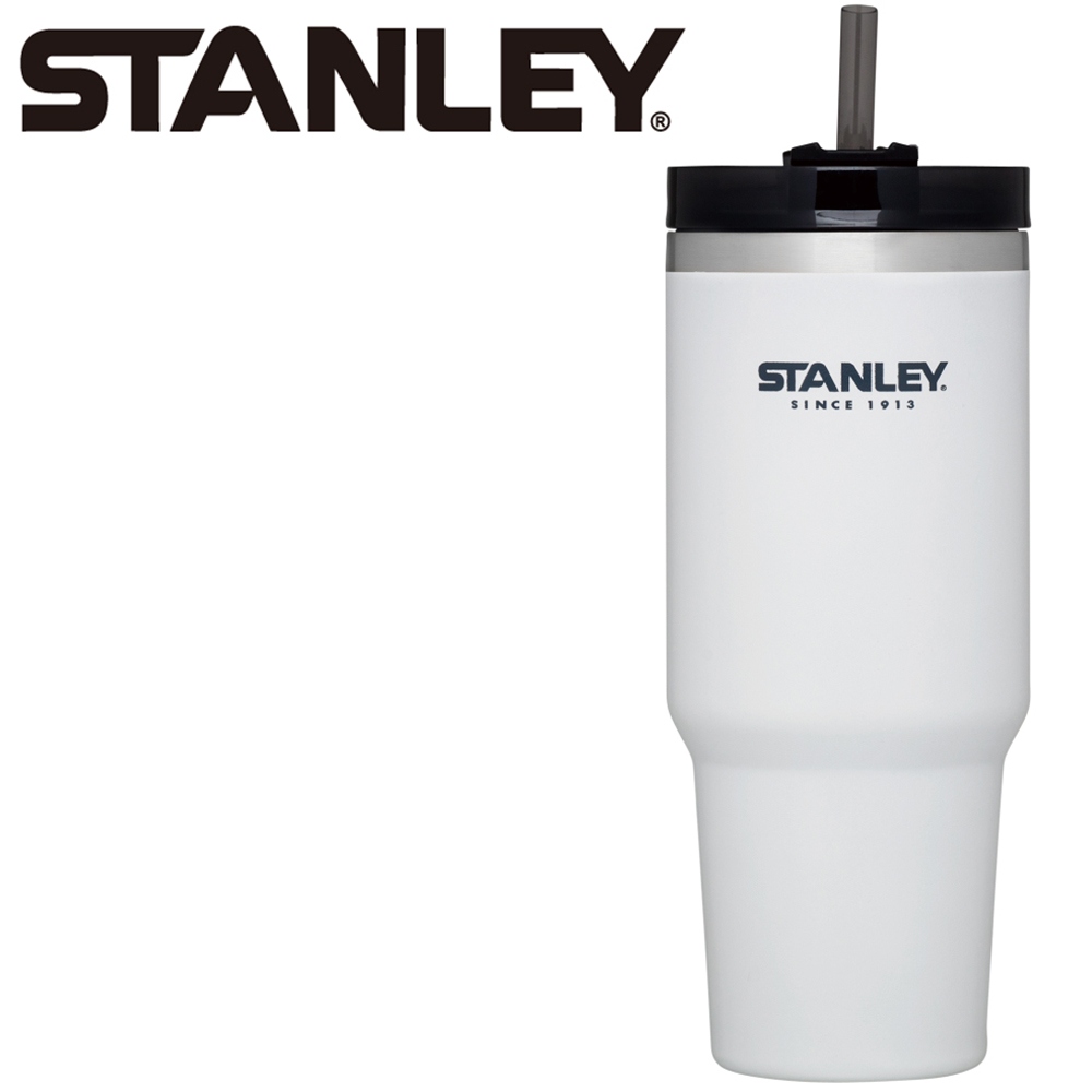 美國Stanley 冒險系列手搖飲料吸管杯0.88L-純淨白