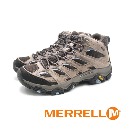 merrell(女)moab 3 mid gore-tex防水登山中筒鞋 女鞋-褐藍