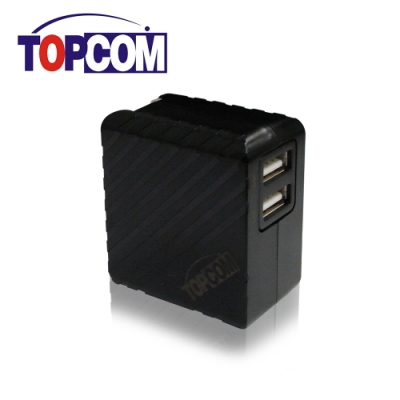 TOPCOM 雙USB孔 5V 3.4A 高速充電 充電器 TC-E340