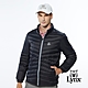 【Lynx Golf】男款保暖羽絨山貓織標LOGO夾標設計長袖外套-黑色 product thumbnail 2