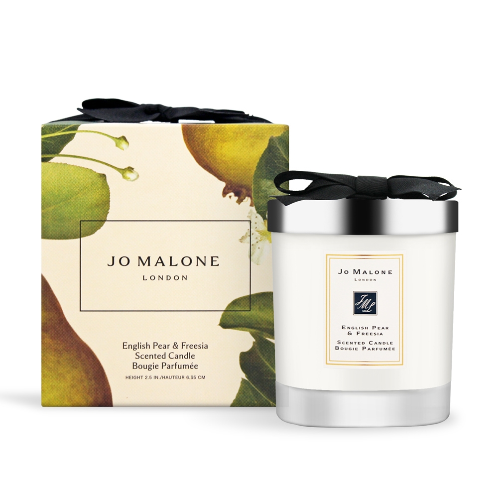 *Jo Malone 英國梨與小蒼蘭香氛蠟燭200g-手繪花盒限量包裝-國際航空版