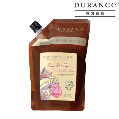 DURANCE朵昂思 精油馬賽液態皂補充包500ml-玫瑰番紅花-公司貨