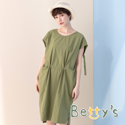 betty’s貝蒂思　純色抽繩設計款洋裝(軍綠)