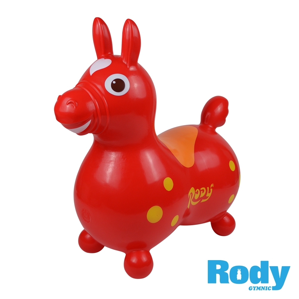 RODY跳跳馬-經典基本色附打氣筒-紅色(義大利原裝進口)