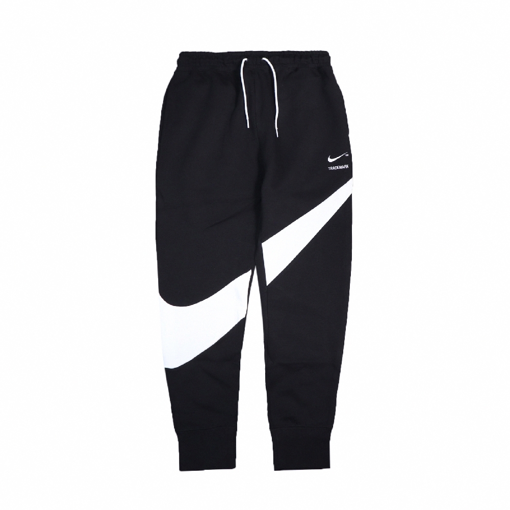 Nike 長褲 NSW Fleece Pants 休閒 男款 合身 抽繩鬆緊腰帶 口袋 大勾勾 穿搭 黑 白 DH1024-010