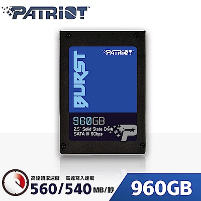 Patriot美商博帝 BURST 960G 2.5吋 SSD固態硬碟