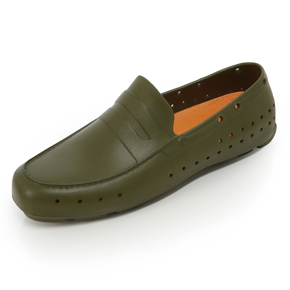 美國加州 PONIC&Co. ALEX 防水輕量 洞洞樂福鞋 雨鞋 墨綠 防水鞋 平底素面 懶人鞋 休閒鞋 環保膠鞋 紳士鞋