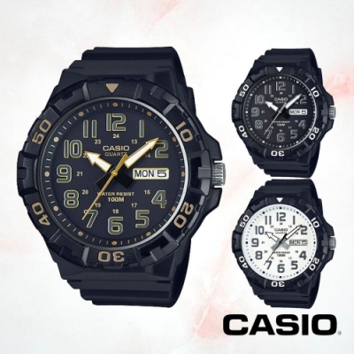 CASIO卡西歐 可旋轉式錶圈指針錶(MRW-210H)
