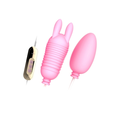 Leten-Q軟蛋 USB直充供電隨插即用雙跳蛋-兔耳款 情趣用品/成人用品