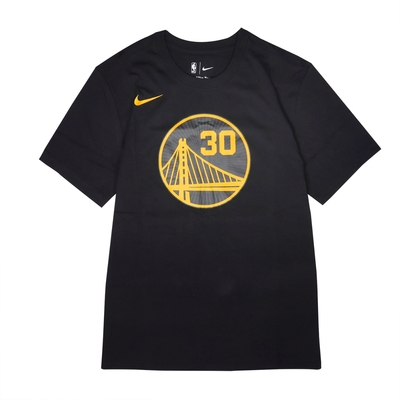 Nike 短袖上衣 Warriors 男款 黑 黃 短T 金洲 勇士隊 NBA Curry 柯瑞 FMVP DA7375-013