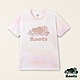 Roots女裝-繽紛花卉系列 渲染海狸經典短袖T恤-粉色 product thumbnail 1