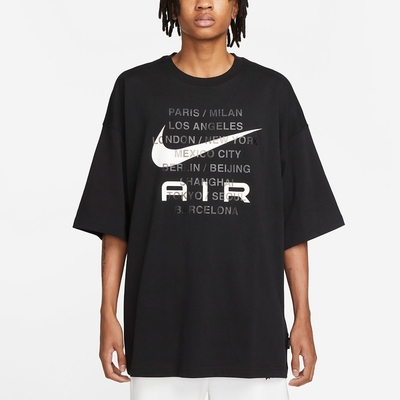 Nike 短袖 NSW Tee 男款 黑 大勾 寬版 羅紋 棉T 短T 落肩 城市 FD1250-010