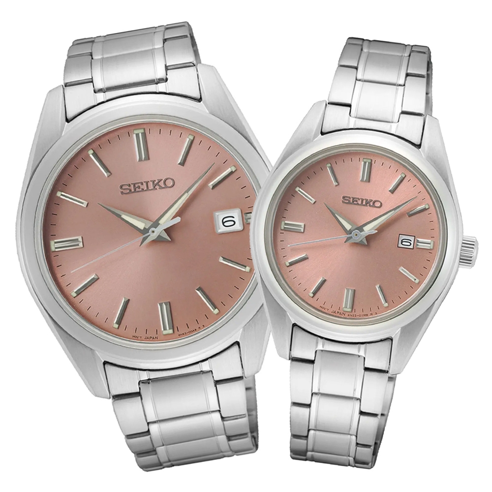 SEIKO精工CS系列簡約經典情人對錶(6N52-00A0P+6N22-00K0P) | 其他男錶| Yahoo奇摩購物中心