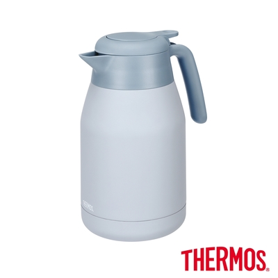 THERMOS膳魔師 不鏽鋼淺墨藍按壓式真空保溫壼1500ml(THS-1501-PBL)