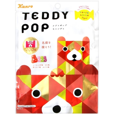 Kanro TEDDY POP小熊造型糖(70g)
