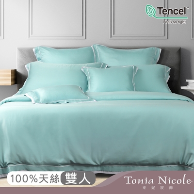 Tonia Nicole 東妮寢飾 青青河畔環保印染100%萊賽爾天絲被套床包組(雙人)-活動品