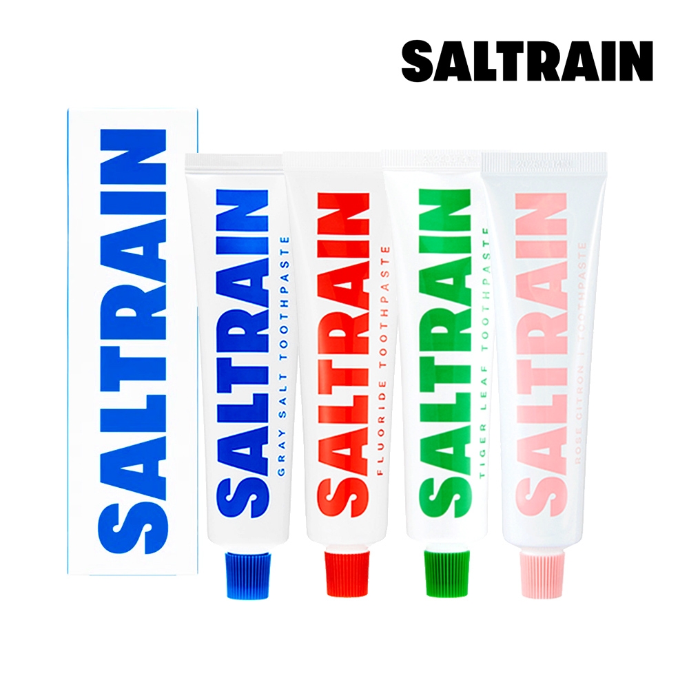 SALTRAIN 灰鹽牙膏 100g 多款可選(經典薄荷/低氟淨護/積雪草修護/清恬香檸)
