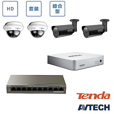 AVTECH HD 2室外2室內監控套裝方案