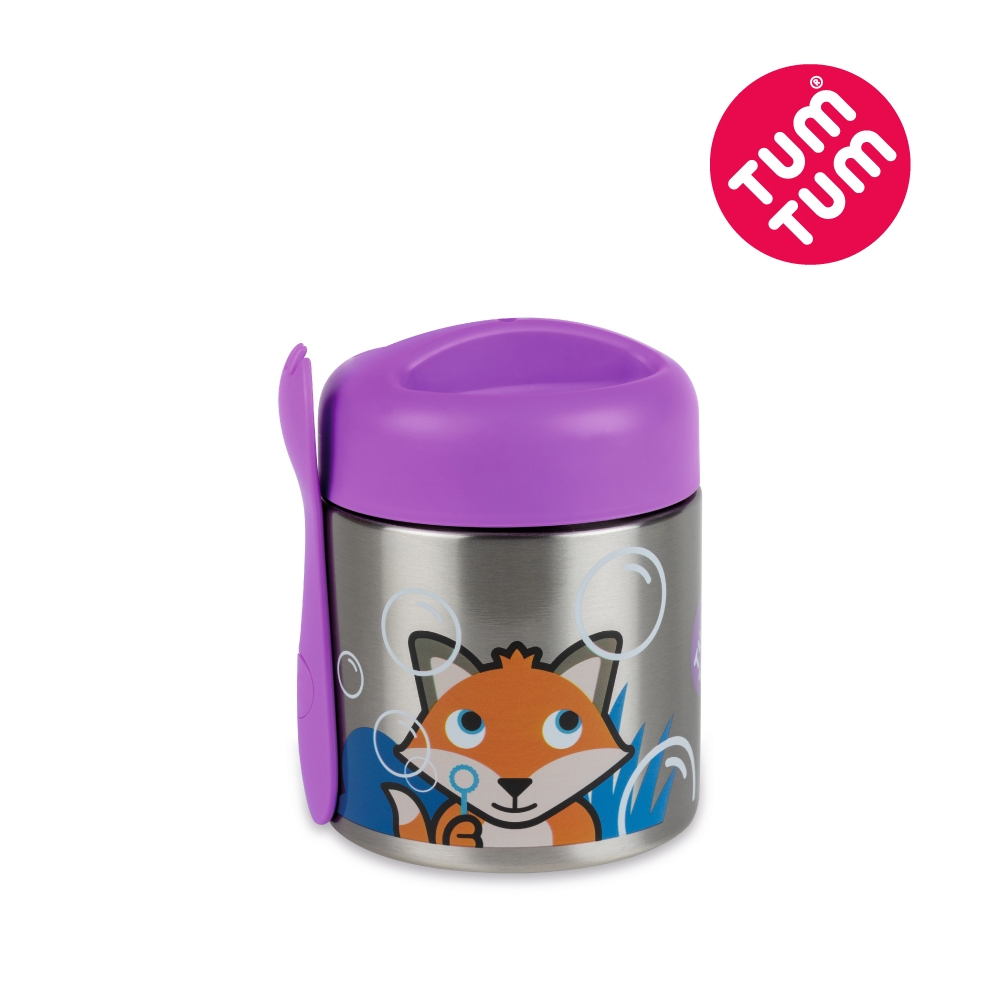 TUM TUM 狐狸費西蒂-不鏽鋼保溫保冷罐300ml(附匙叉)