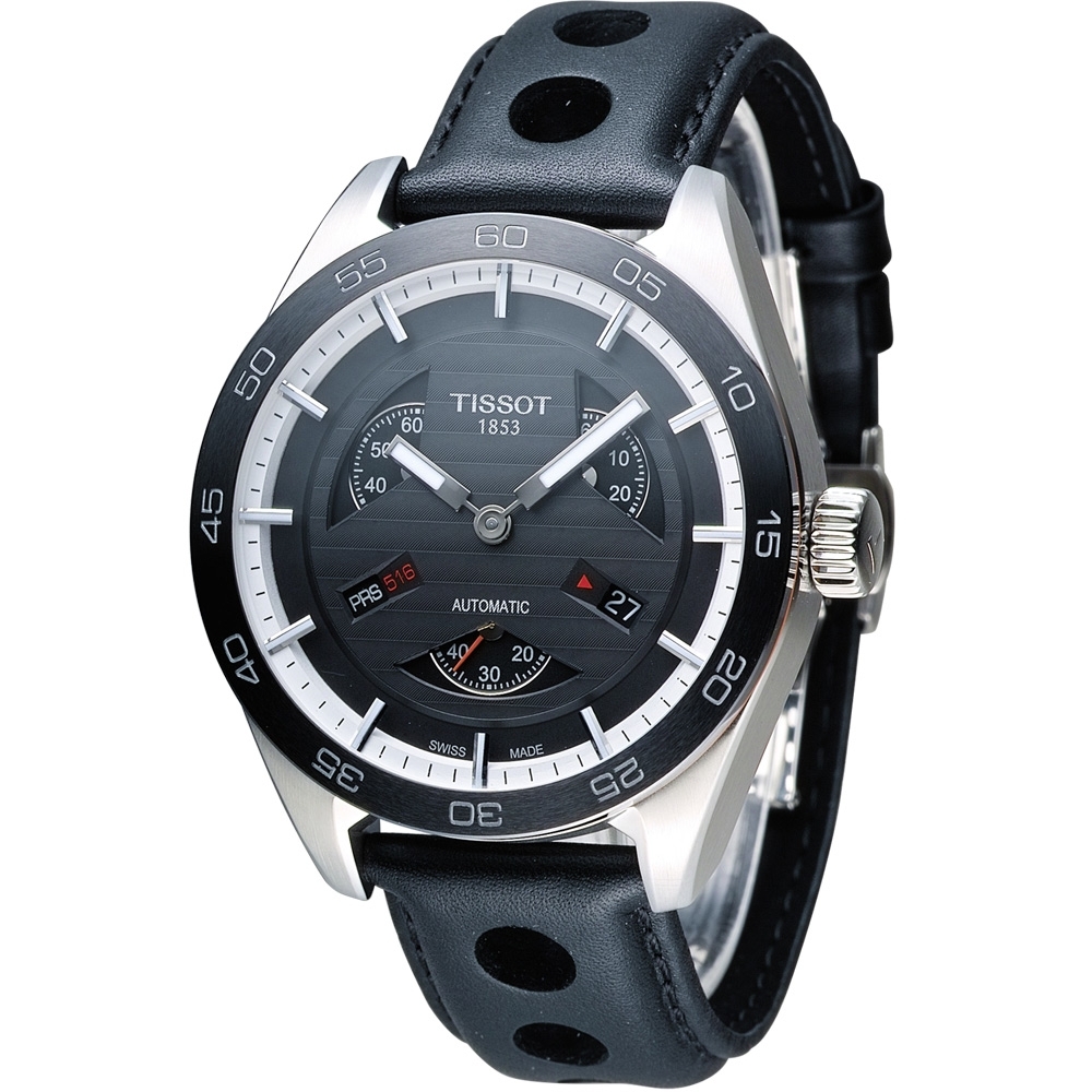 TISSOT 天梭 官方授權PRS 516 賽車元素機械腕錶(T1004281605100)