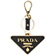 PRADA Saffiano Toys 三角徽標金字防刮牛皮鑰匙圈(黑色) product thumbnail 1