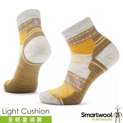 【SmartWool】女 美麗諾羊毛 Merino Wool 機能戶外全輕量減震印花低筒襪(2雙入)_SW001579-K11 蜂蜜黃