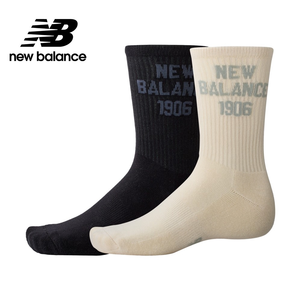 【New Balance】 棉質中長襪二入組_中性_黑/杏_LAS42462AS2