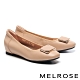 低跟鞋 MELROSE 氣質時尚金屬飾釦造型內增高全真皮低跟鞋－米 product thumbnail 1