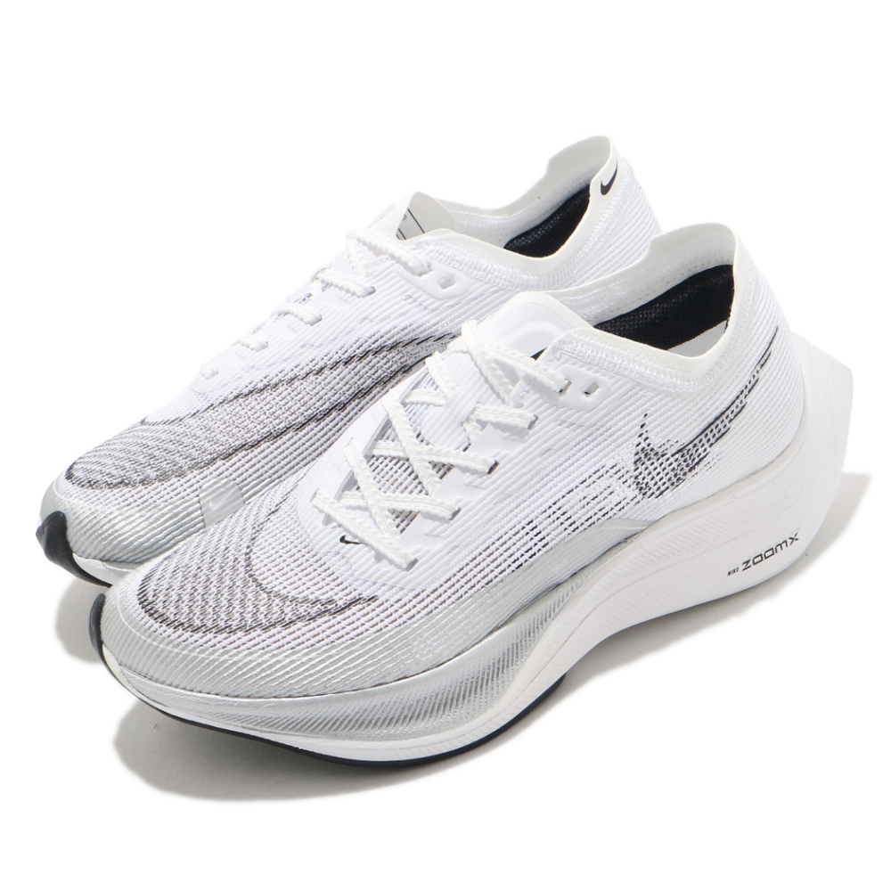 Nike 慢跑鞋 Vaporfly Next% 2 女鞋 ZoomX 氣墊 舒適 避震 路跑 運動 白 銀 CU4123100