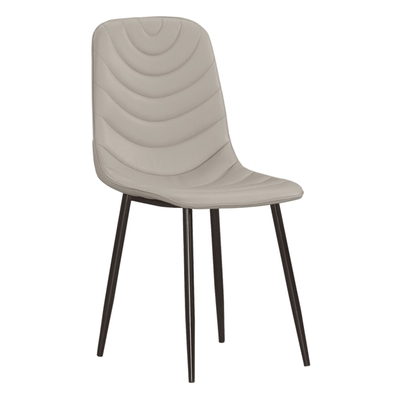 文創集 卡柏透氣皮革美型餐椅(三色可選)-45x53x88cm免組