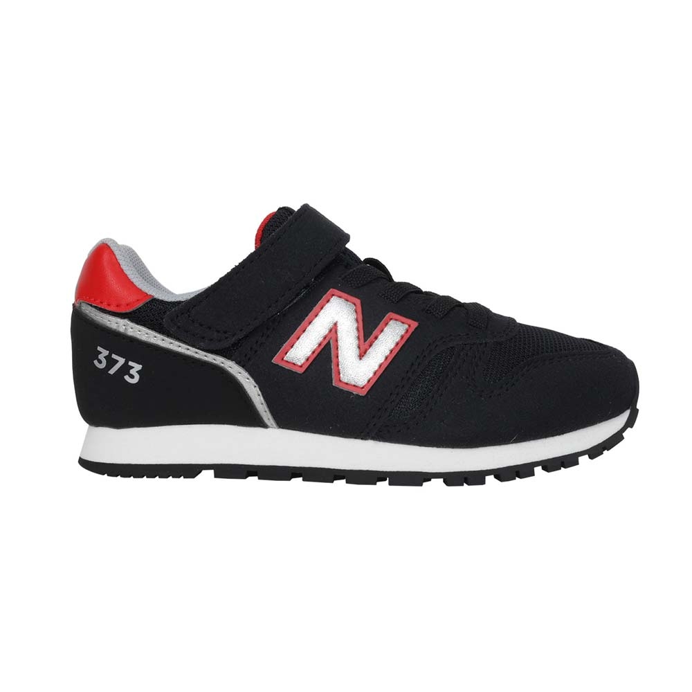 NEWBALANCE 男中童休閒運動鞋-WIDE-373系列 NB 寬楦 YV373AA2 黑紅銀