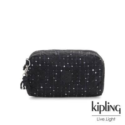 Kipling 低調質感緹花長形化妝包-GLEAM