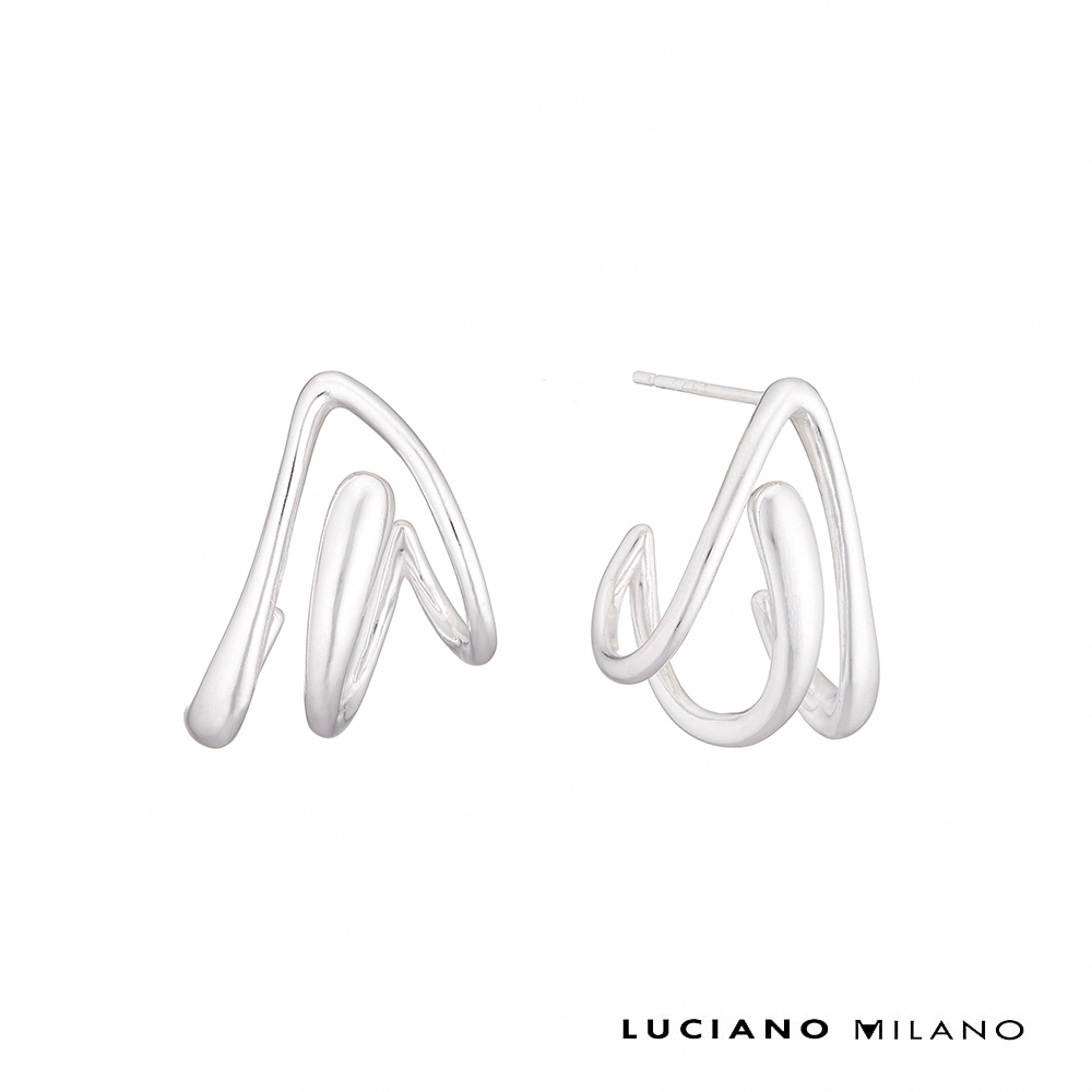 LUCIANO MILANO 簡約-碇 純銀耳環