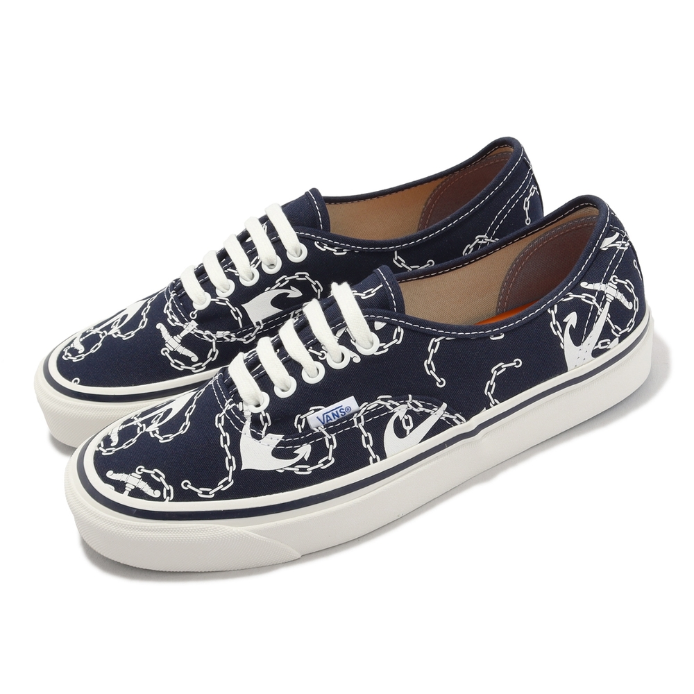 Vans 休閒鞋Authentic 44 Deck DX 男鞋海軍藍白船錨帆布安納海姆