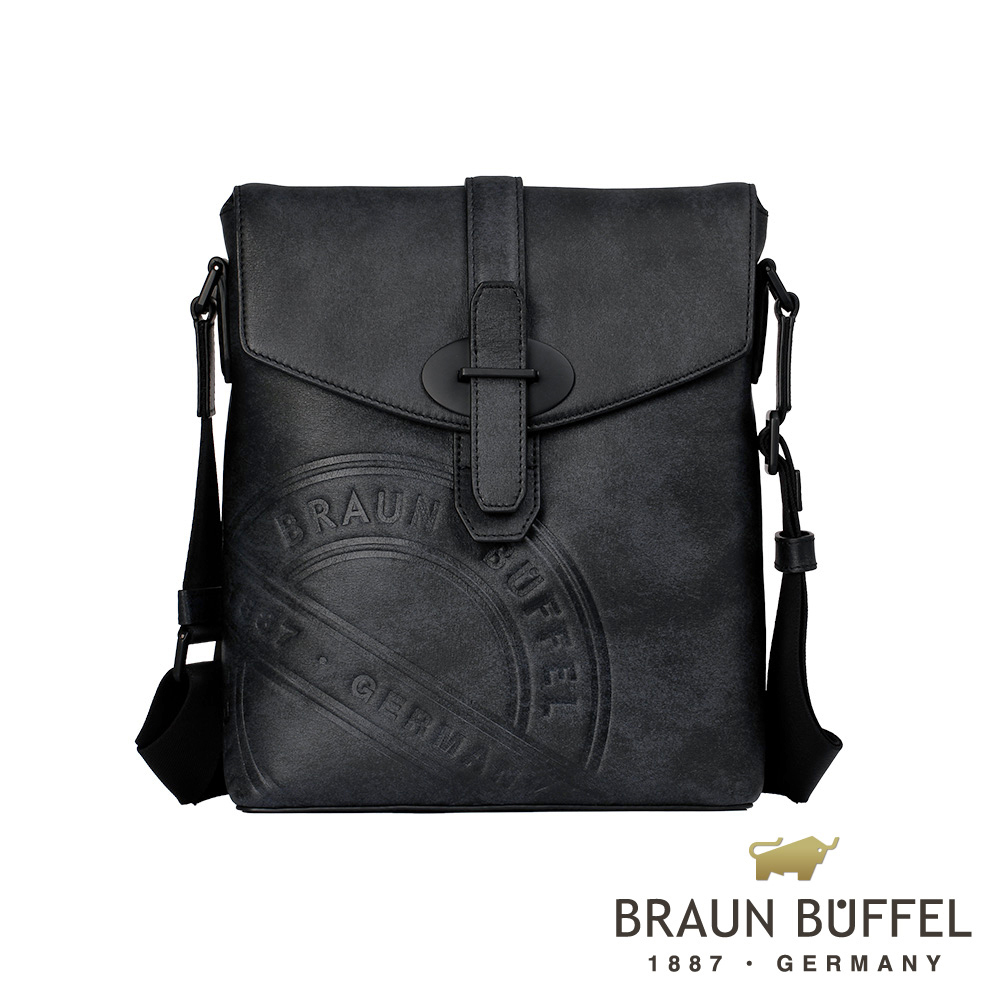 BRAUN BUFFEL - 瑞諾斯系列斜背包 - 黑