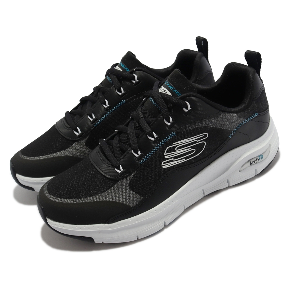 Skechers 休閒運動 Arch Fit 男鞋 黑色 足弓支撐 避震緩衝 動態型鞋墊 232304-BKW