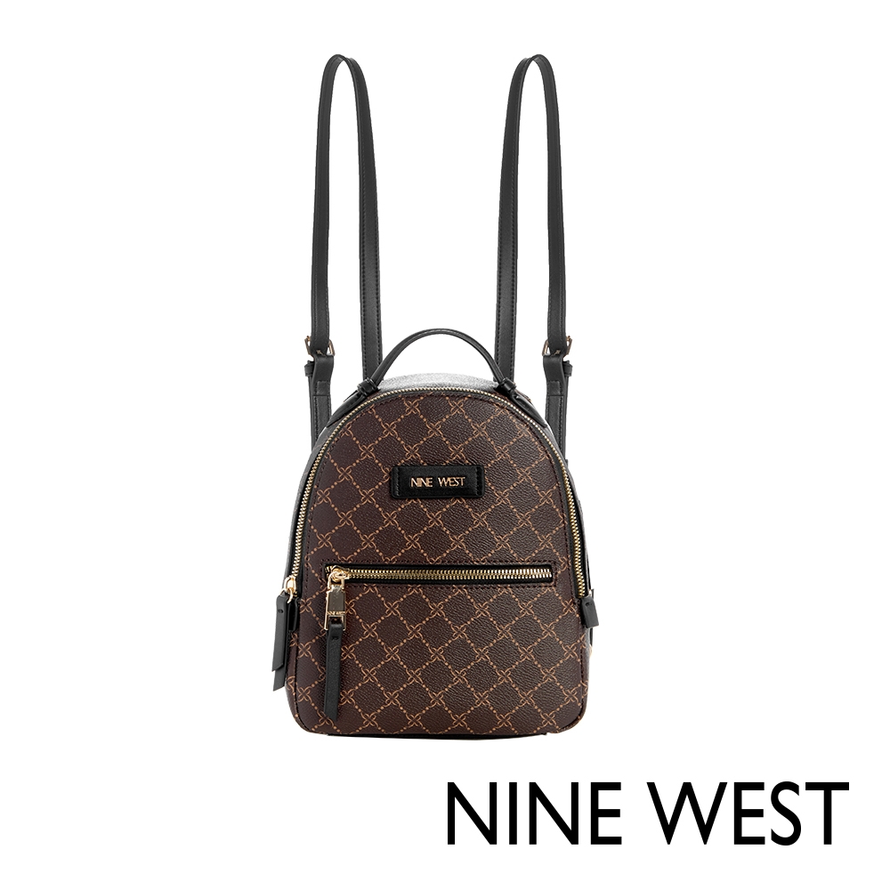 NINE WEST BYRON 經典後背包-LOGO咖(139431)