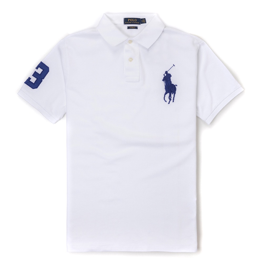 Polo Ralph Lauren 經典電繡大馬Polo衫(Custom)-白色