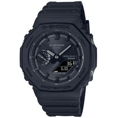 CASIO 卡西歐 G-SHOCK 農家橡樹 太陽能x藍牙連線 雙顯腕錶 母親節 禮物 45.4mm / GA-B2100-1A1