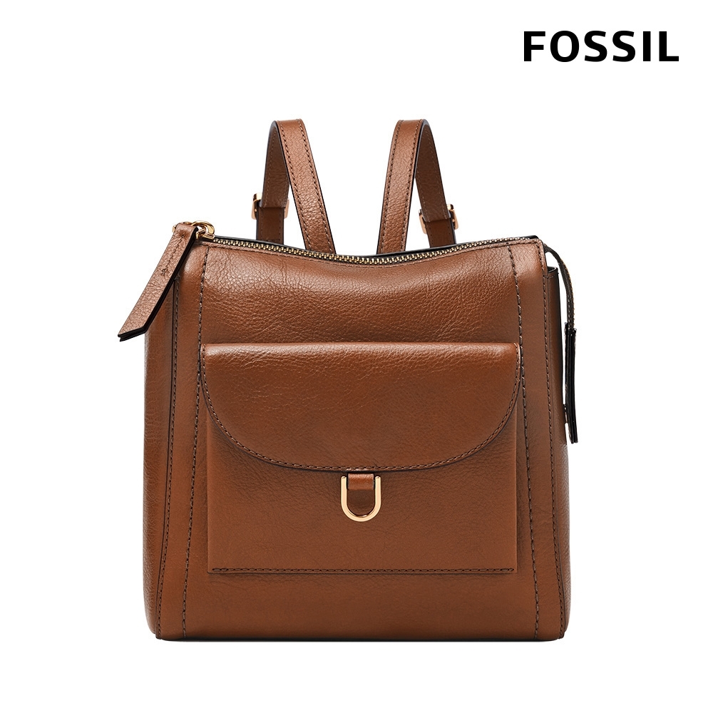 FOSSIL Parker 真皮迷你後背包-棕色 ZB1921200林予晞廣告款