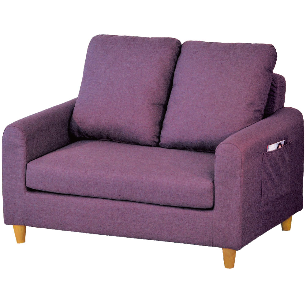 綠活居 馬里布時尚亞麻布二人座沙發椅-124x80x78cm免組