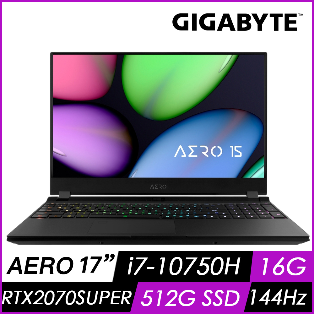 技嘉 AERO 17 XB 17吋高階跨界電競筆電 i7-10750H/RTX2070SUPER技嘉 輕薄 AERO系列