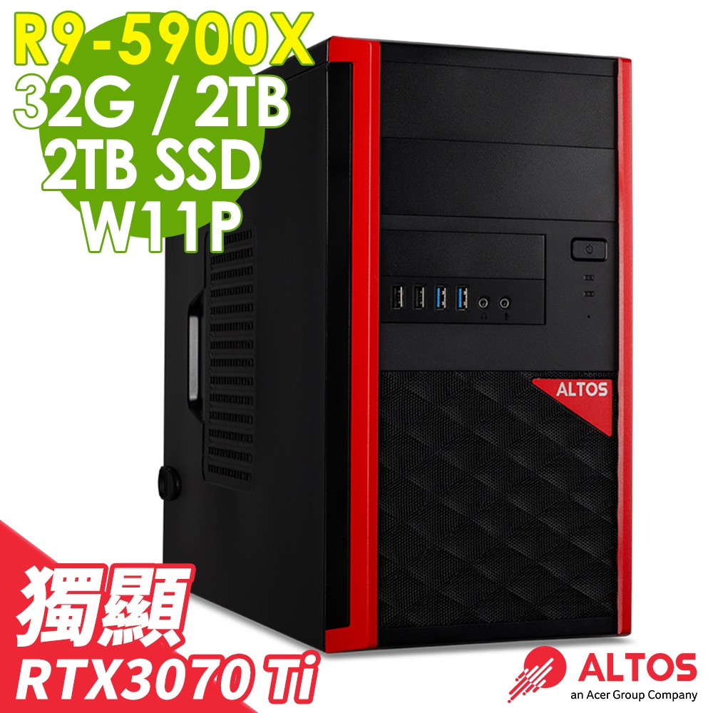 Acer Altos P15F7 繪圖工作站 (R9-5900X/32G/2TSSD+2TB/RTX3070TI 8G/700W/W11P)